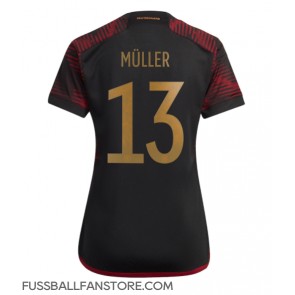 Deutschland Thomas Muller #13 Replik Auswärtstrikot Damen WM 2022 Kurzarm